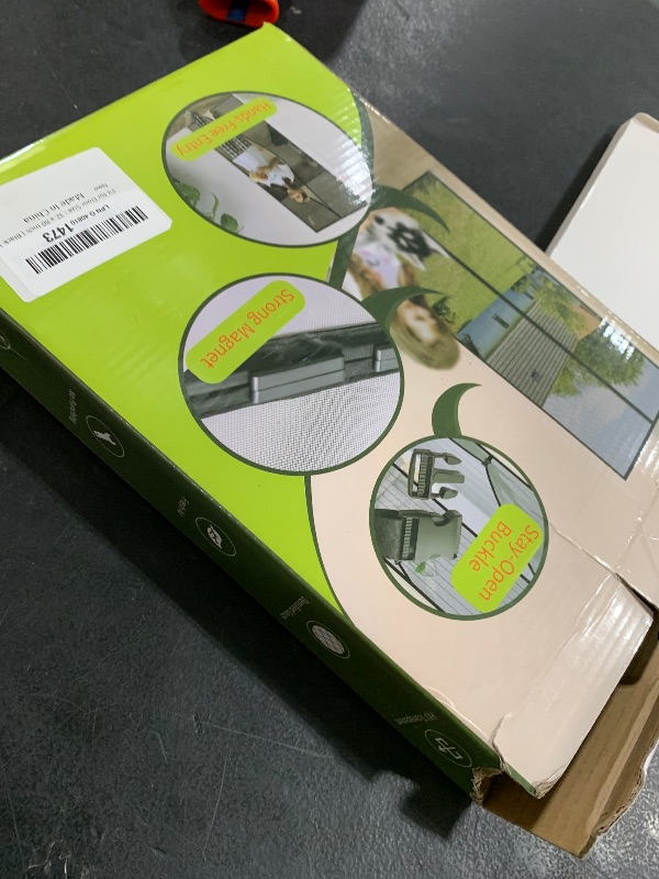 Photo 1 of Magnetic Screen Door -Fit for Door Size:32x80 Inch, Hands Free Mesh Partition, Heavy Duty Screen Door Mesh Curtain Keeps Bugs Out, Frame Hook & Loop, Pet and Kid Friendly, Itself Size 34x82