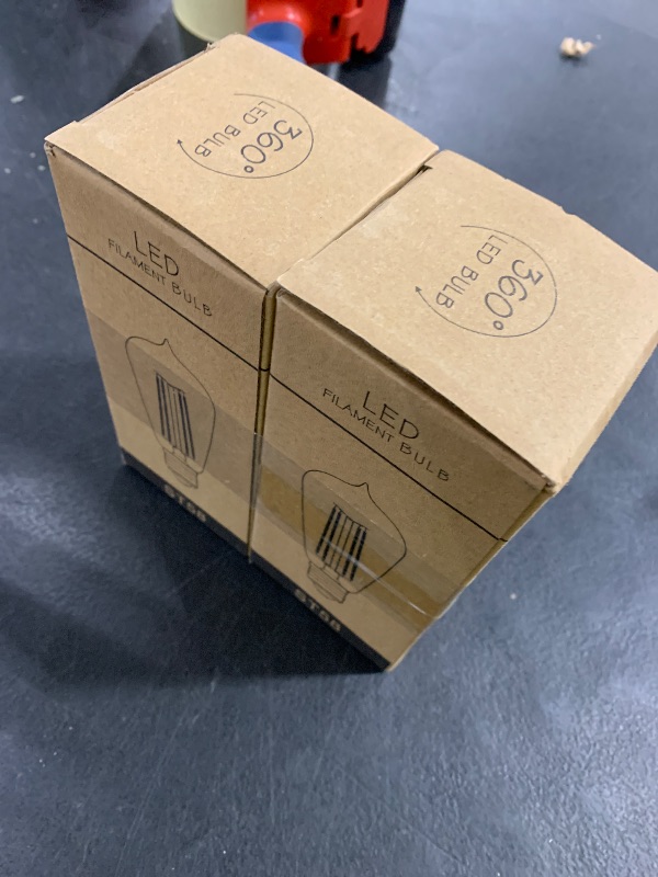 Photo 1 of 12V Edison Bulb 60 watt Equivalent E26 Medium Base 12V LED Light Bulb, AC/DC 12V-36V 6W Warm White 2700K Vintage Low Voltage Bulb for RV, 2 Pack