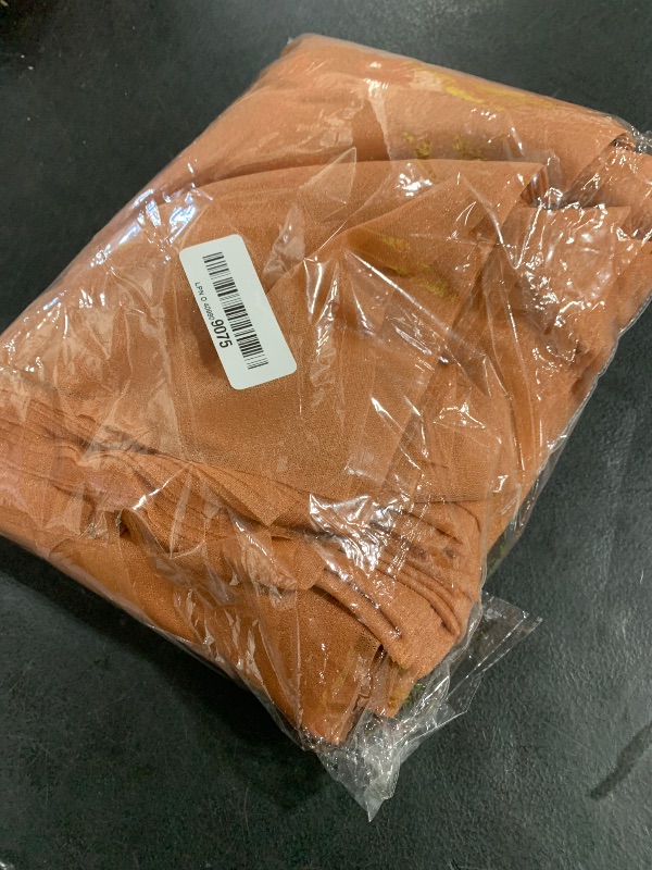 Photo 1 of MDS Halloween Chiffon Chair Sashes - 50 Pack Bows Tie-Back Bands for Spooky Parties, Haunted Banquets, Witchy Wedding, Trick & Treat Event Themed Décor, Fits Banquet Chair Covers - Coral Peach