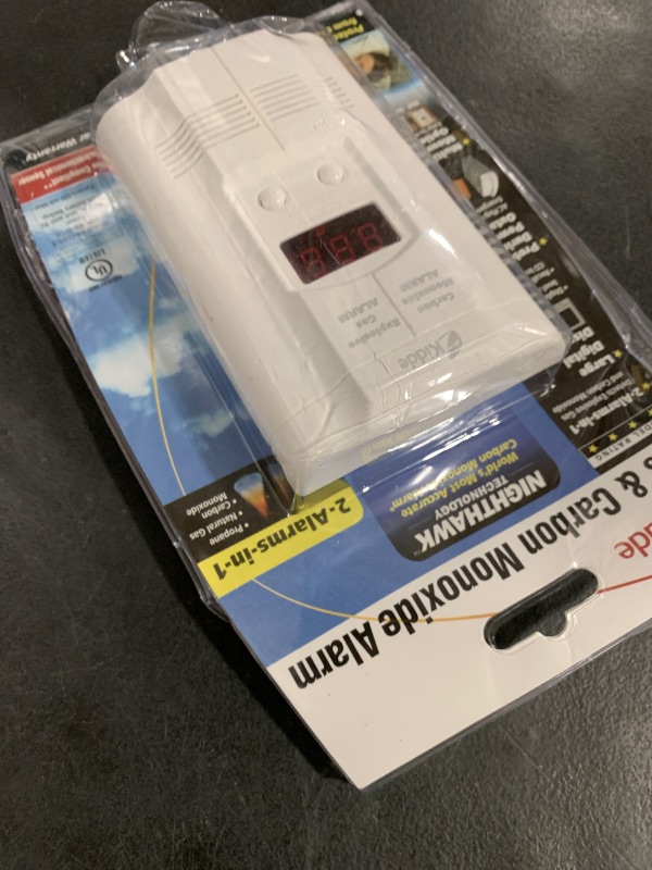 Photo 1 of Kidde Carbon Monoxide Detector, Propane, Natural, Methane, & Explosive Gas Alarm, Plug-In Wall with 9-Volt Battery Backup, Digital LED Display