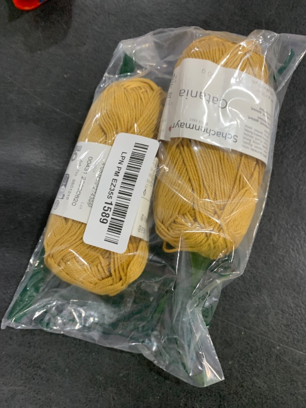 Photo 1 of [ Set of 2 Skeins ] SMC Catania Originals 100% Mercerized Cotton Yarn, Total 3.52 Oz. Each 1.76 Oz (50g) / 136 Yrds (125 m) Amigurumi Yarn Fine-Sport 2 (383 Zimt)