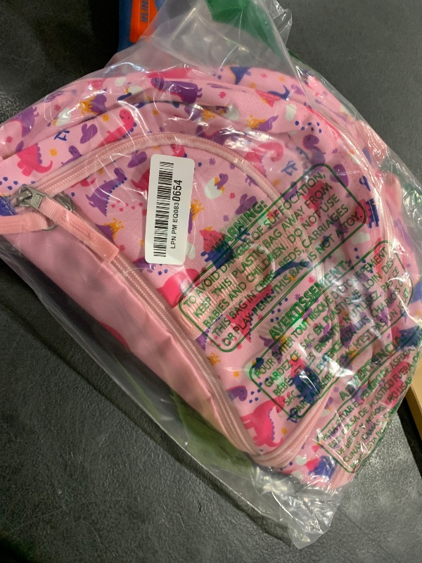 Photo 1 of Choco Mocha Dinosaur Backpack for Girls, Toddler Backpack for Little Girls Age 3 4, Kids Small Backpacks School Bag 12 Inch, Pink
