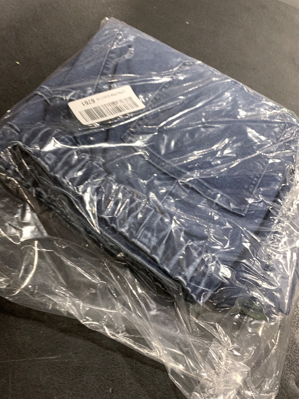 Photo 1 of luvamia Blue Jeans for Women Women's Stretchy Denim Baggy Pants High Waist Drawstring Elastic Waist Wide Leg Jeans for Women Medium Blue Size XX-Large Fits US 20-22