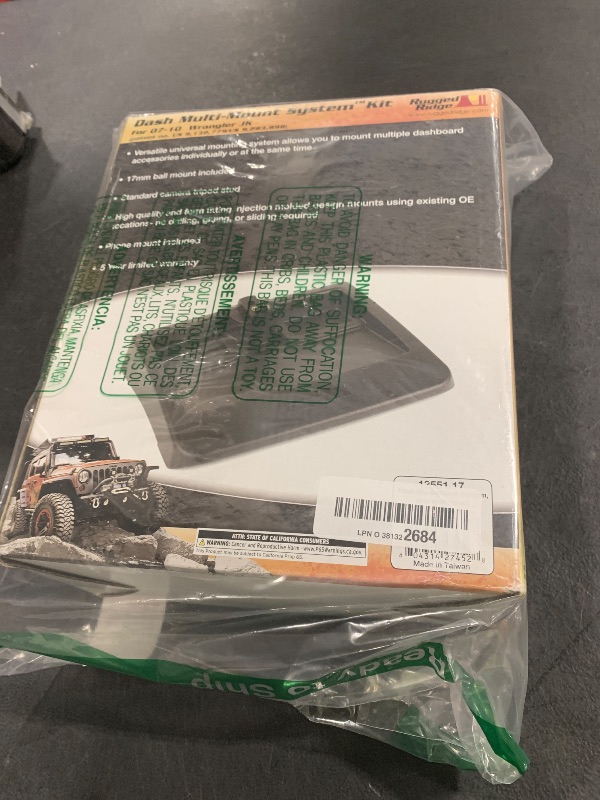 Photo 1 of Rugged Ridge Multi-Mount Phone Kit for Jeep Wrangler JK | Thermoplastic Olefin (TPO), Black | 13551.17 | Fits 2007-2010 Jeep Wrangler JK