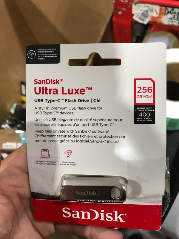 Photo 1 of SanDisk 256GB Ultra Luxe USB Type-C Flash Drive - Up to 400MB/s, USB 3.2 Gen 1, Premium Metal Design - SDCZ75-256G-G46