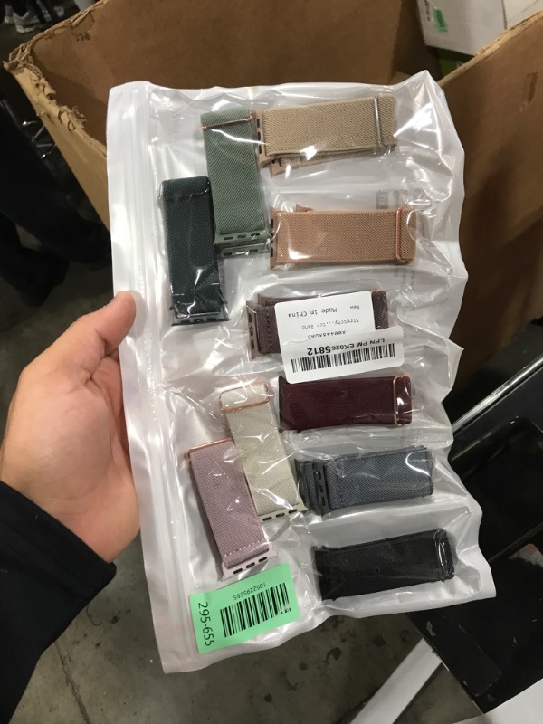 Photo 1 of 10 Pack Stretchy Bands Compatible with Apple Watch Band 40mm 38mm 41mm 42mm 44mm 45mm 46mm 49mm Women Men, Water-Resistant Solo Loop Elastic Sport Straps for iWatch Series 11 10 9 8 7 6 5 4 3 SE Ultra