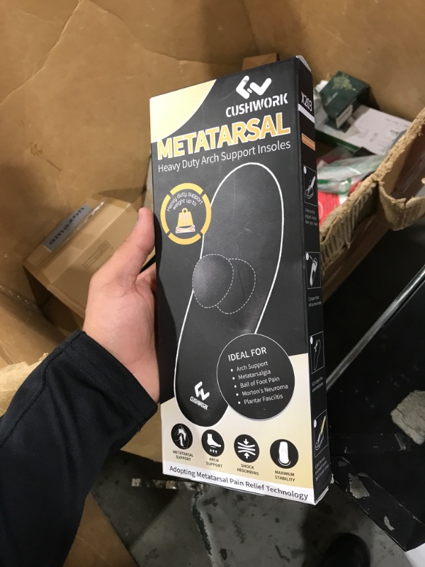 Photo 1 of Cushwork Metatarsalgia and Morton's Neuroma Insoles for Ball of Foot Pain, Plantar Fasciitis, Metatarsal Pain Relief, All Day Comfort Arch Support Orthotic Shoe Inserts for Men Women-B size 6.5 -7 woman/ men 5.0-5.5