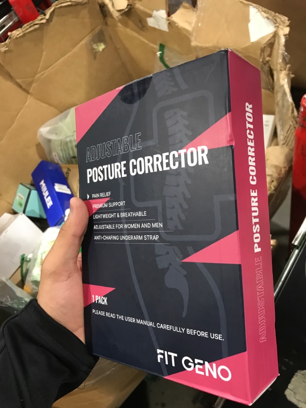 Photo 1 of Fit Geno Posture Corrector for Women Invisilite: Invisible Lightweight Back Brace for Neck Shoulder Upper Back Pain Relief - Improve Posture Correct Hunchback Slouching Under Clothes Large/X-Large