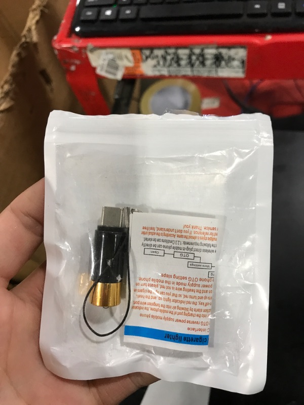 Photo 1 of Type-C Plug-in Electric Lighter, Windproof Tungsten Filament, Portable Mini Design, Gold (Black Gold)