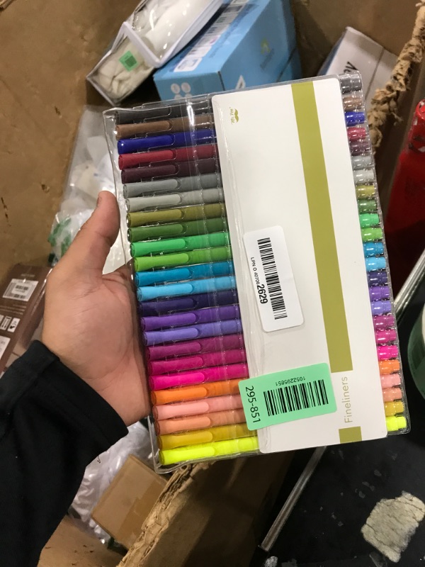 Photo 1 of Mr. Pen- Fineliner Pens Colored, 24 Pack, Ergonomic Triangular Colorful Barrels, 0.4mm Fine Liner Pens
