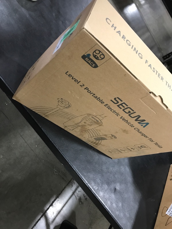 Photo 1 of SEGUMA EV Charger Level 2 for Tesla(32Amp 240V 7.68kW), NEMA 14-50 Plug NACS EV Chargers, 25FT Adjustable Current Portable Electric Car Charger Compatible with All Nacs