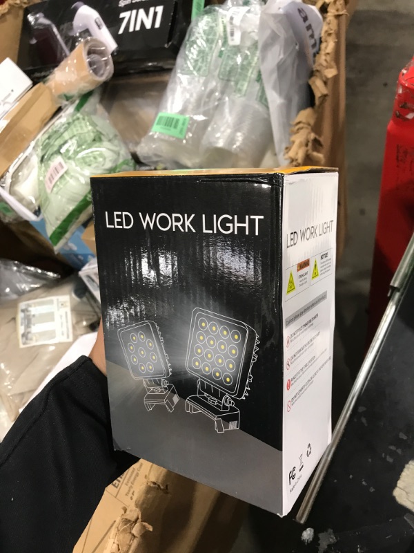 Photo 1 of Ecarke 20V Cordless LED Work Light Compatible with DeWALT Batteries: 70W 7000LM Flashlight with Low Voltage Protection, 20V Tools Flood Light for Job Site, Securityand Outdoor Fishing
