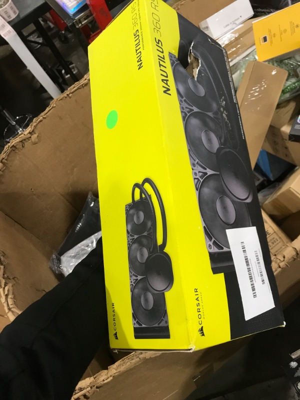 Photo 1 of CORSAIR Nautilus 360 RS Liquid CPU Cooler – 360mm AIO – Low-Noise – Direct Motherboard Connection – Daisy-Chain – Intel LGA 1851/1700, AMD AM5/AM4 – 3X RS120 Fans Included – Black