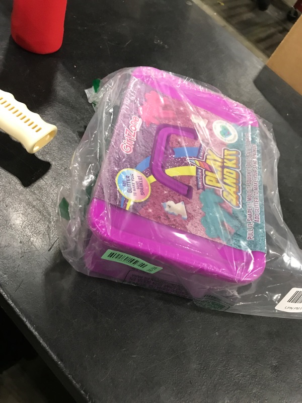 Photo 1 of GirlZone Unicorn Sensory Bin Kingdom Sand Art Kit, 2lbs Moldable Colored Sand, 7 Tools for Kids, Rainbow Sand, Imaginative Playtime, Sensory Fun, Ideal Birthday & Holiday Gifts for Girls on Easter