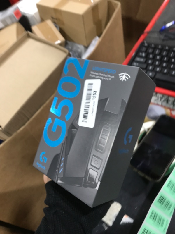Photo 1 of Logitech G502 Lightspeed Wireless Gaming Mouse with Hero 25K Sensor, PowerPlay Compatible, Tunable Weights and Lightsync RGB - Black
