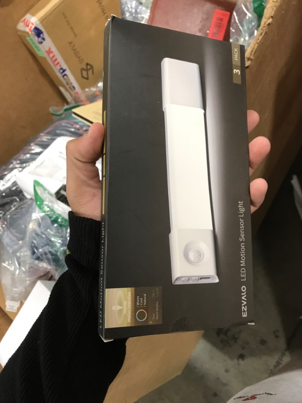 Photo 1 of EZVALO 3 Pack 7” Motion Sensor Light Indoor, Wireless Under Cabinet Lighting, 30 LED Rechargeable Closet Lights, Dimmable, 3 Color Temperatures, Counter Lights for Wardrobe, Pantry, Bedroom, Kitchen
