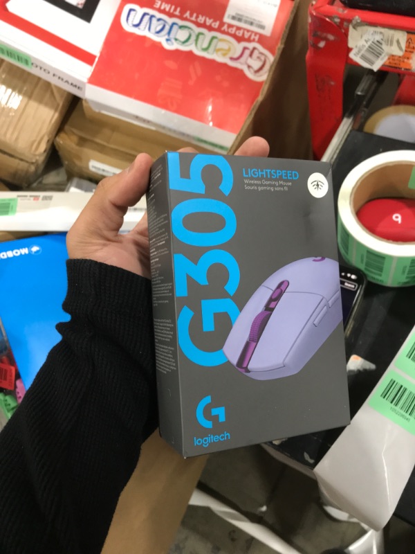 Photo 1 of Logitech G305 LIGHTSPEED Wireless Gaming Mouse, Hero 12K Sensor, 12,000 DPI, Lightweight, 6 Programmable Buttons, 250h Battery Life, On-Board Memory, PC/Mac - Lilac