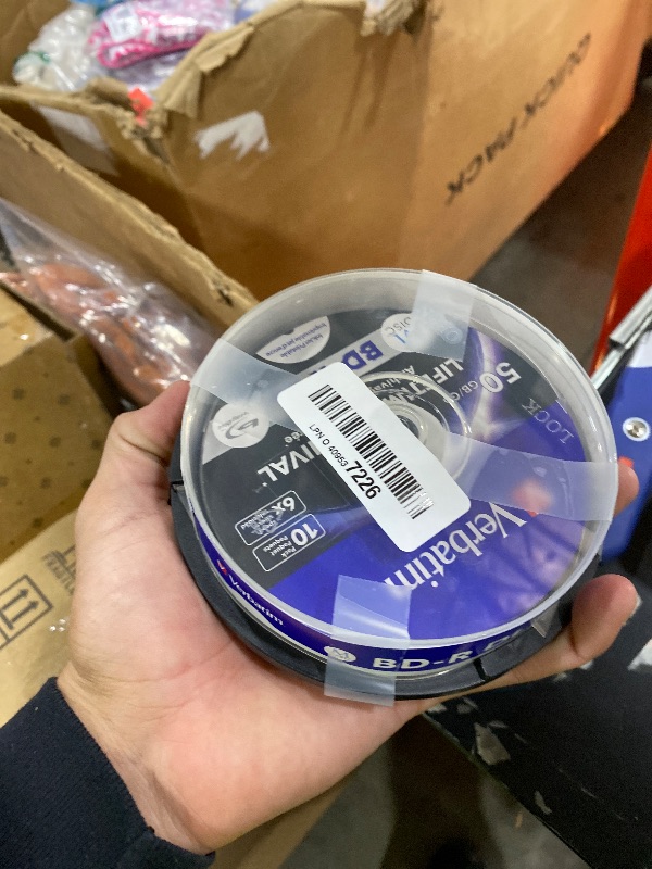 Photo 1 of Verbatim M DISC BD-R DL 50GB 6X Lifetime Archival White Inkjet Hub Printable Blank Blu-Ray Recordable Media– 10pk Spindle