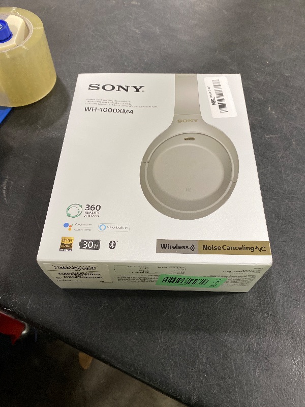 Photo 1 of Sony WH-1000XM4 Wireless Premium Noise Canceling Overhead Headphones with Mic for Phone-Call and Alexa Voice Control, Silver WH1000XM4