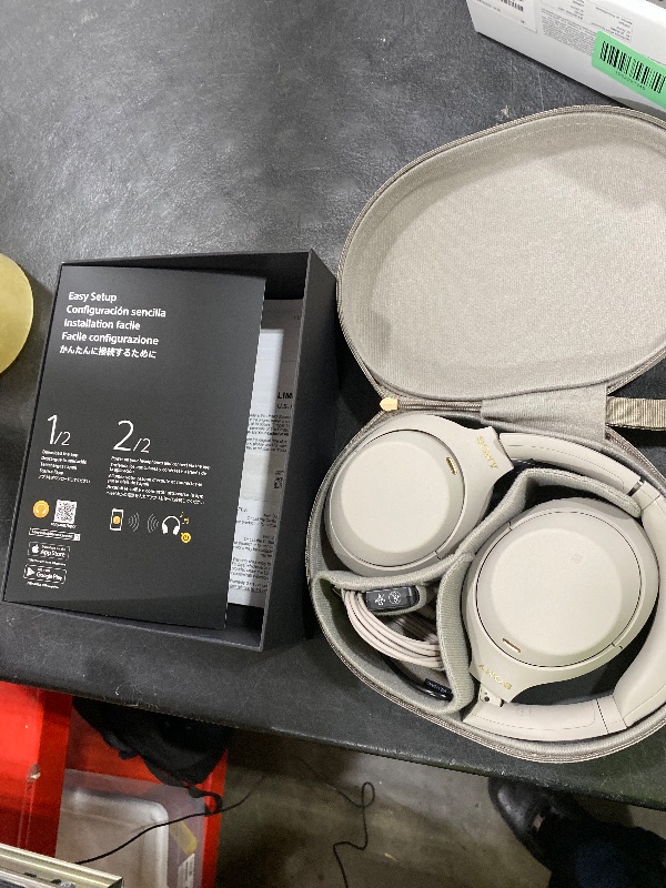 Photo 1 of Sony WH-1000XM4 Wireless Premium Noise Canceling Overhead Headphones with Mic for Phone-Call and Alexa Voice Control, Silver WH1000XM4