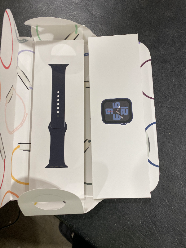 Photo 1 of Apple Watch SE (2nd Gen) [GPS 40mm] Smartwatch with Midnight Aluminum Case with Midnight Sport Band S/M. Fitness and Sleep Trackers, Crash Detection, Heart Rate Monitor, Retina Display