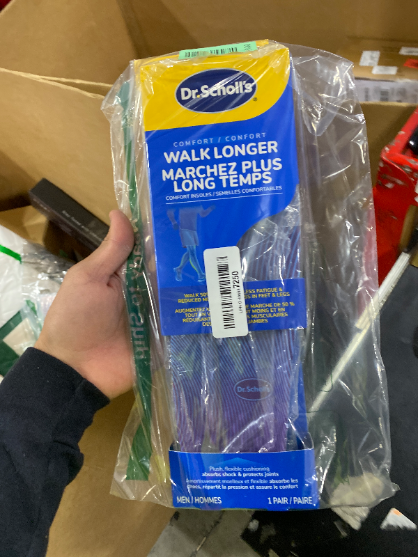 Photo 1 of Dr. Scholl's Walk Longer Insoles for Men - Comfortable Plush Foam Cushioning Inserts for Walking, Hiking, and Standing on Feet All-Day with Arch Support - Walk 50% Longer Without Muscle Fatigue