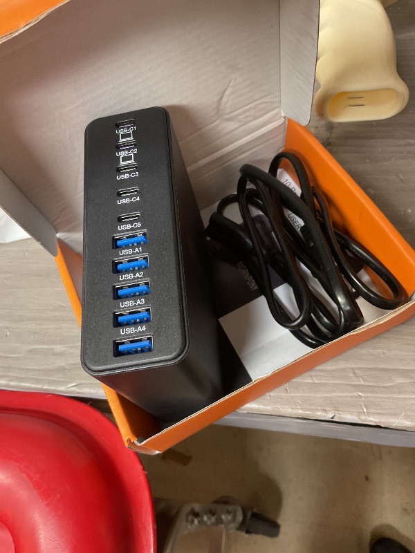 Photo 1 of 320W USB C Charger Block, 10-Port USB C Charging Station GaN III PD 65W PC Laptop Fast Charger Adapter for MacBook Pro/Air, DELL, iPad, iPhone, Samsung Galaxy Black
