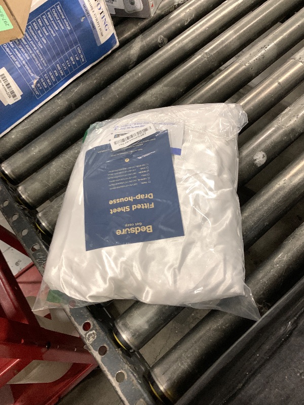 Photo 1 of Bedsure Satin Fitted Sheet Only Queen Size - Silk Bed Sheet, Luxury & Ultra Soft, Non-Fading & Wrinkle Free, Good for Skin (White, 60x80+15 Inches, 1 Piece, No Pillowcases)