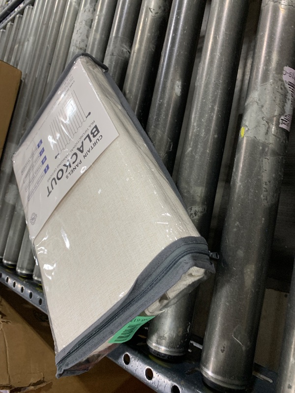 Photo 1 of 100% Blackout Shield Linen Blackout Curtains for Bedroom 72 Inches Long, Back Tab/Rod Pocket Living Room Drapes, Thermal Insulated Blackout Curtains 2 Panels Set, 50" W x 72" L,Cream