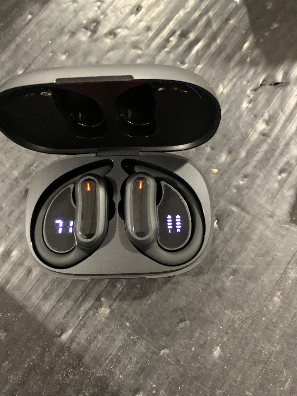 Photo 1 of Wireless Earbuds, Bluetooth 5.3 Headphones, True Wireless Stereo Earphones with IPX6 Waterproof, Noise Cancelling Mic, Fast Charging and Comfort Fit Ear Buds for Sports, Workouts - Black