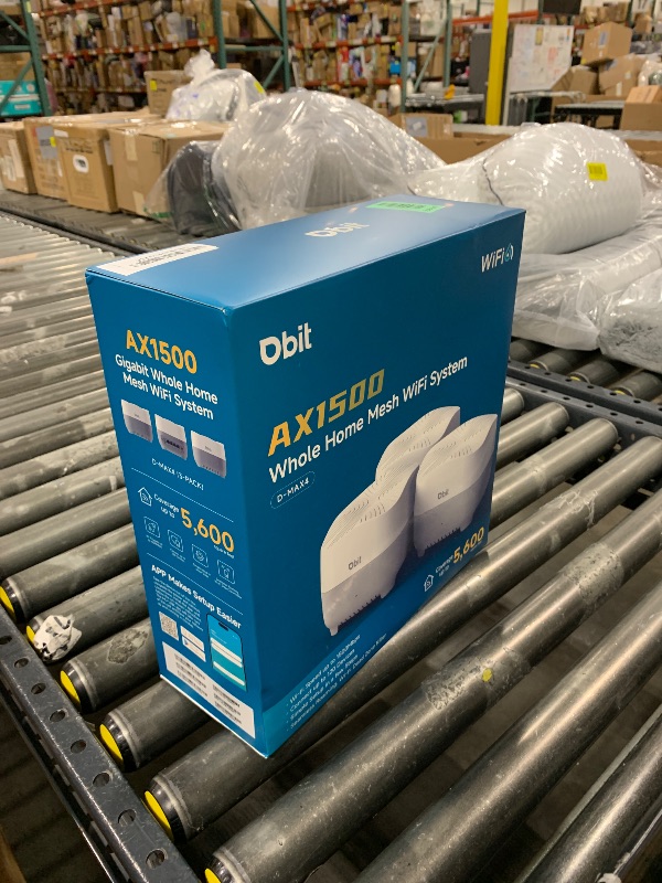 Photo 1 of DBIT AX1500 WiFi 6 Mesh Wi-Fi System | 5,600 Sq Ft Coverage & 120 Devices | Dual-Band, Seamless Roaming, Parental Controls | Replaces Wireless Router and Extender | 4 Gigabit Ports Per Unit (3-Pack)