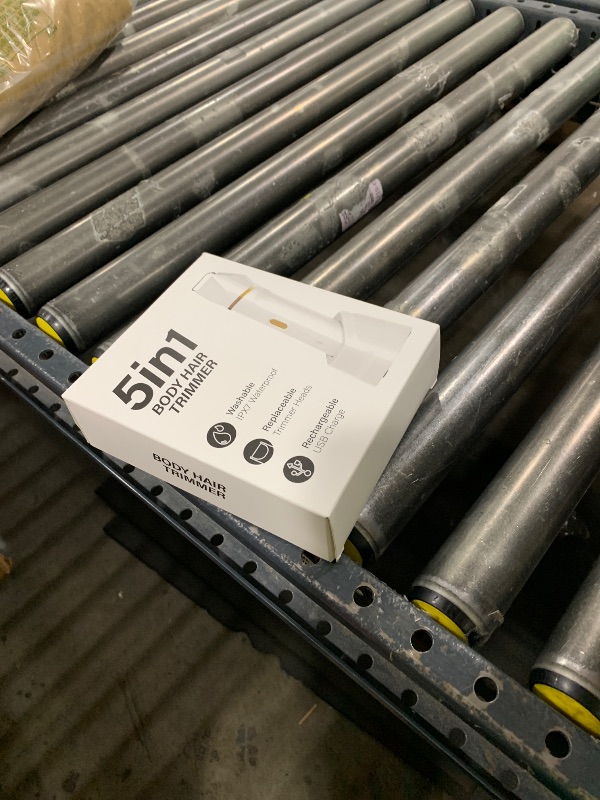 Photo 1 of 5-in-1 Bikini Trimmer for Women, IPX7 Waterproof Electric Razors Shaver, Cordless Body Hair Trimmer, Facial & Pubic Hair Removal, Ceramic Blade (White)