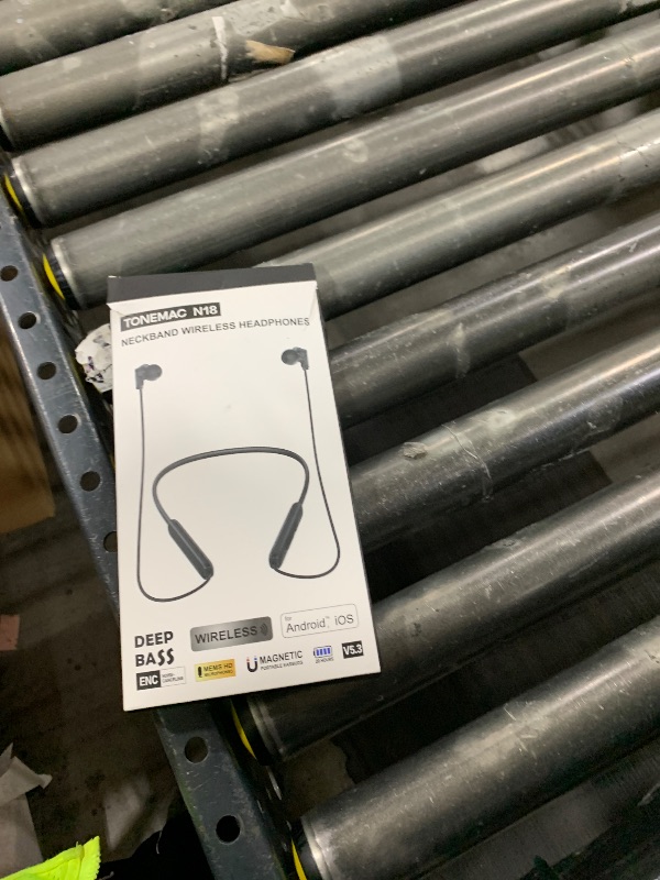Photo 1 of N18 Neckband Bluetooth Earbuds, Wireless Bluetooth 5.2 Headphones with Microphone, Ultra-Lightweight Comfort, IPX7 Waterproof, Deep Bass Strong Beat, 20H Playtime, Magnetic Earphones (Black)