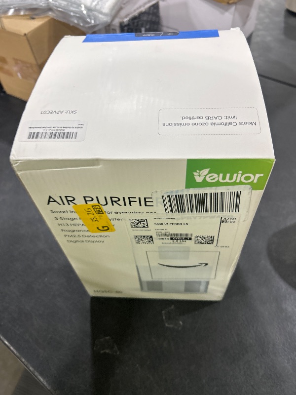 Photo 1 of VEWIOR Air Purifiers for Home, Air Purifiers for Large Room up to 1200 sq.ft, H13 True HEPA Air Filter with Fragrance Sponge 6 Timers Quiet Air Cleaner for Pet Dander Wildfire