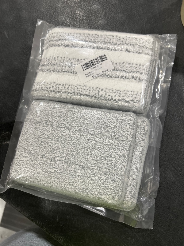 Photo 1 of Yicotira 4 Pack Mop Replacement Pads Compatible with Joymoop Flat Mop or Mop Bucket Set - Microfiber Flat Mop Pads for All 13" X 4.9" Squeeze Flat Floor Mop - Washable Mop Head Replacement