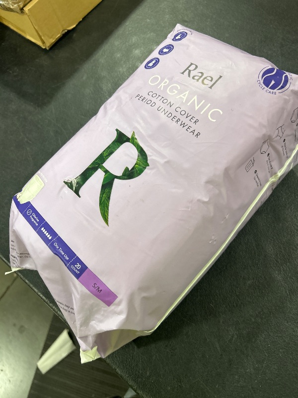 Photo 1 of Rael Disposable Underwear for Women, Organic Cotton Cover - Postpartum Essentials, Leak Locker, Unscented, Maximum Coverage (Size S-M, 20 Count)