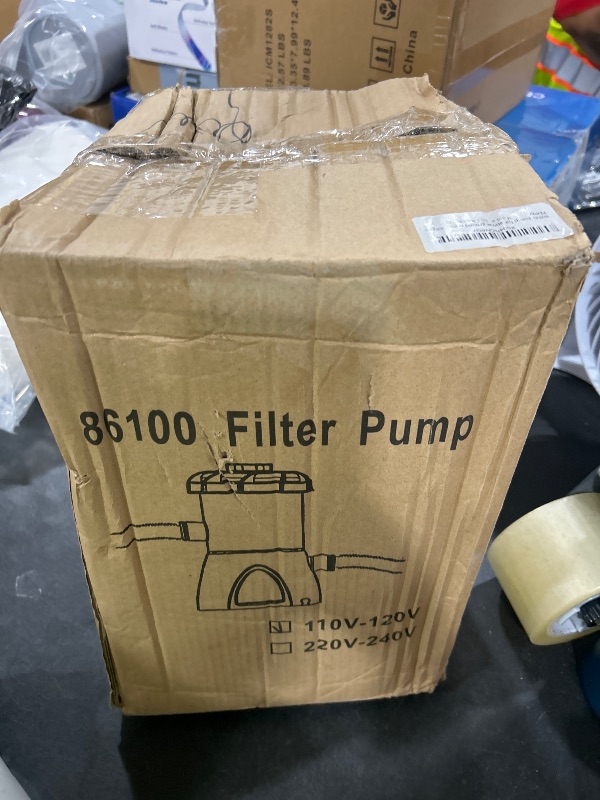 Photo 1 of 1000 GPH Above Ground Pool Pump System with Filter Cartridge for intex Inflatable or Frame Pools, Pool Water Filtration System with Low Noise, Energy-Saving, Debris Removal Enhanced Water Circulation