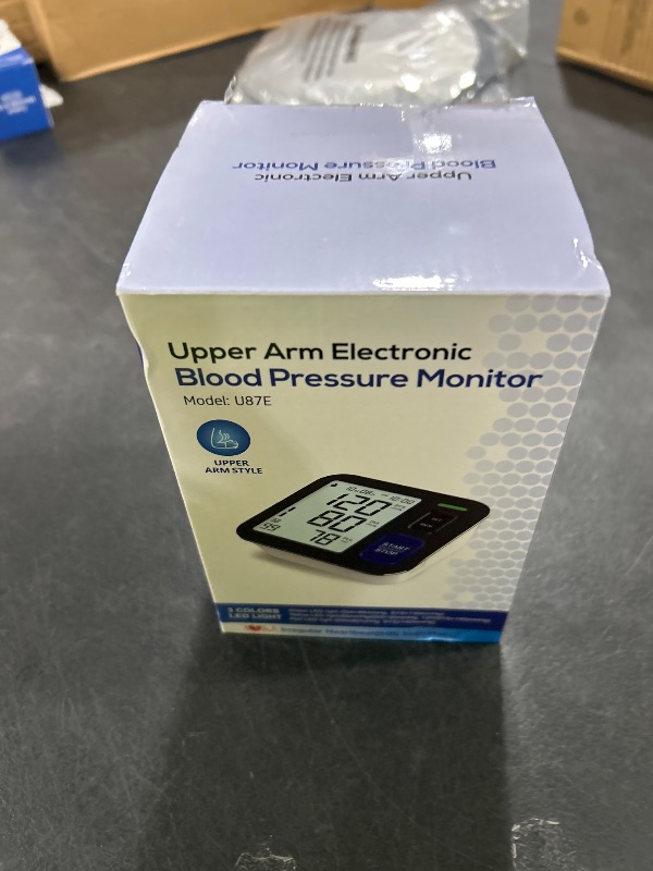 Photo 1 of Blood Pressure Machine Upper Arm, 2 Size Cuffs Fit Arms from Medium 9"-17" to Extra Large XL Cuff 13"-21", Accurate Automatic Digital BP Monitor Home Use, Large Backlit LCD, BP Cuff with 2-User Mode