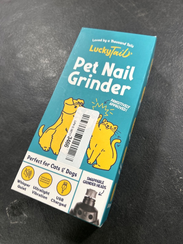 Photo 1 of LuckyTail Pet Nail Grinder for Dogs and Cats - Super Quiet and Low Vibration Electric Dog Nail Grinder with 2 LED Lights - USB Rechargeable and Cordless - 2 Speeds - Small to Large Pets - Orange