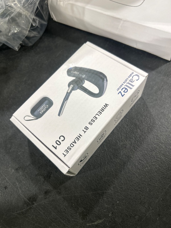 Photo 1 of Callez Bluetooth Headset V5.0, Bluetooth Earpiece with CVC8.0 Dual Mic Noise Cancelling Wireless Headset for iPhone Android Cell Phone Trucker Business Office Work, Clear Chat