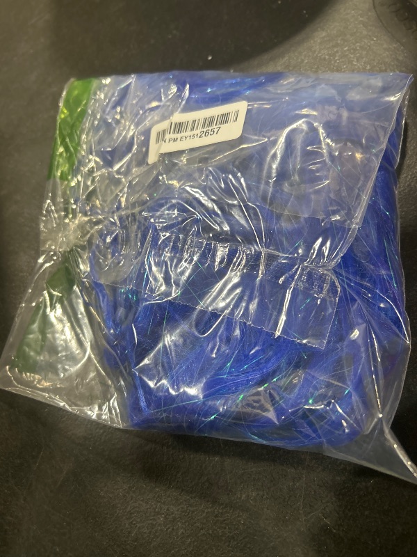 Photo 1 of Blue Hair Tinsel for Women, Ponytail Extensions With Rubber Band Girls Accessories Daily Party Festival Halloween Hair Pieces Ponytail Extension Braiding Rave Wacky Crazy Day Hair 2pcs/lot