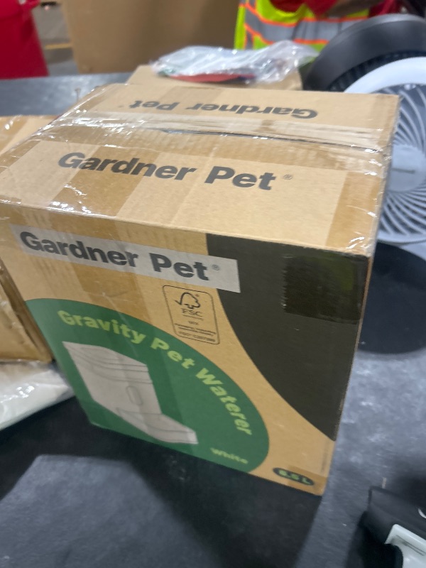 Photo 1 of Gardner Pet Automatic Dog Water Dispenser Gravity Waterer with Stainless Steel Bowl Water Dispenser 6.5L Large Capacity Water Feeder with Filters for Dogs Cats Pets, BPA-Free Noise-Free (White, 6.5L)