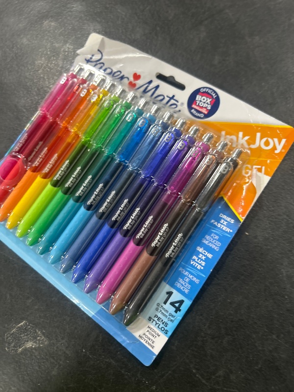 Photo 1 of Paper Mate Colorful Gel Pens - InkJoy Gel Pens Assorted Medium Point (0.7). Perfect for Vibrant Colored Writing and Sketching with Paper Mate InkJoy 14 Count