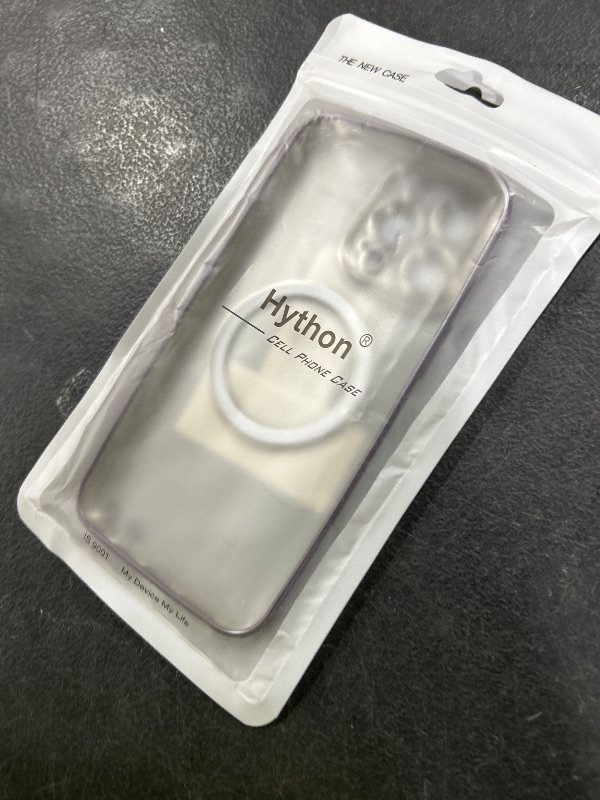 Photo 1 of Hython for iPhone 14 Pro Max Case Clear Magnetic Glitter Phone Cases [Compatible with MagSafe] Full Camera Lens Protector Slim Gradient Sparkle Luxury Plating Shockproof Protective Cover Women, Purple