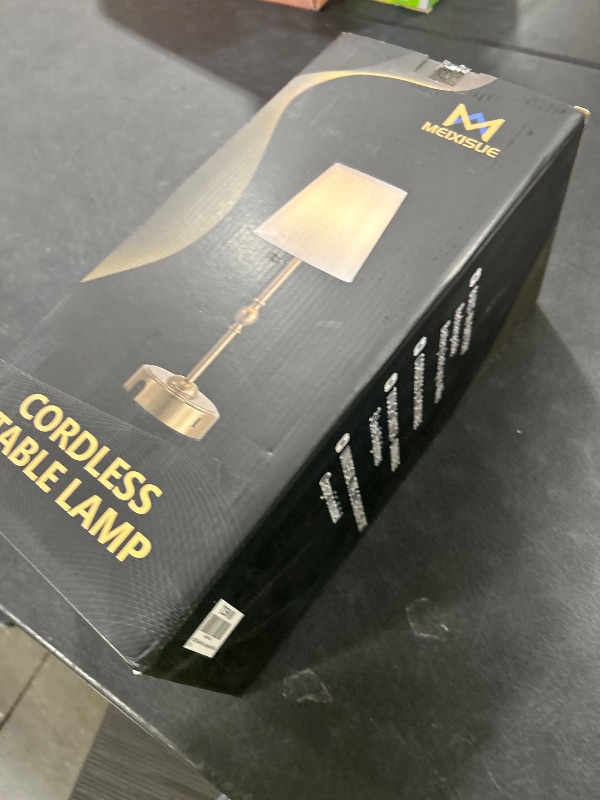 Photo 1 of MEIXISUE Cordless Rechargeable LED Table Lamp with Dimmer,Nightstand Lamp with USB Port,Antique Brass Portables Outdoor Lamp, Battery Operated Lamp for Patio Bedroom Bedside Balcony Camping Bar RV