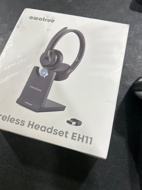 Photo 1 of Wireless Headset with Mic for Work, Bluetooth 5.3 Headset with AI Noise Cancelling Microphone & Call Reminder, Wireless Headphone with Voice Assistant for PC/Computer/Remote Work/Call Center/Zoom