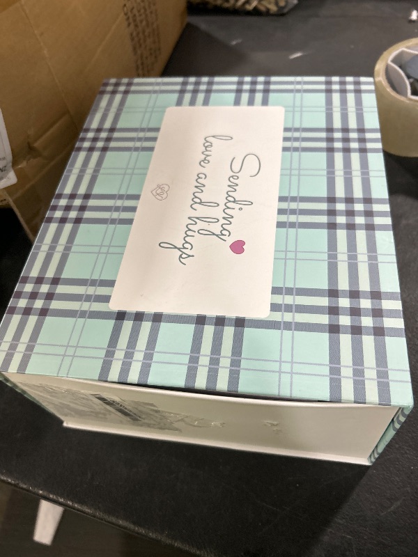 Photo 1 of Loving Hue Chemo Care Package, Cancer Care Gifts for Women with Blanket, Socks, Journal, Tumbler (Turquoise)