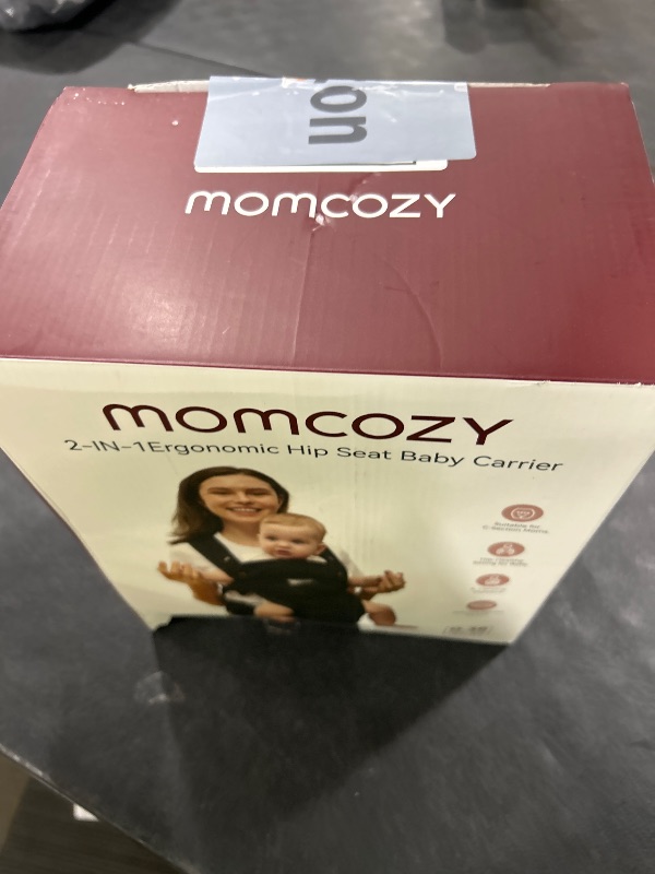 Photo 1 of Momcozy Baby Carrier with Hip Seat, 2-in-1 Forward-Facing Carry for Active Babies, Detachable Hands-Free Carrier up to 44lbs, Breathable Infant Carrier Fits Waist Sizes up to 45 Inches, AirMesh Grey