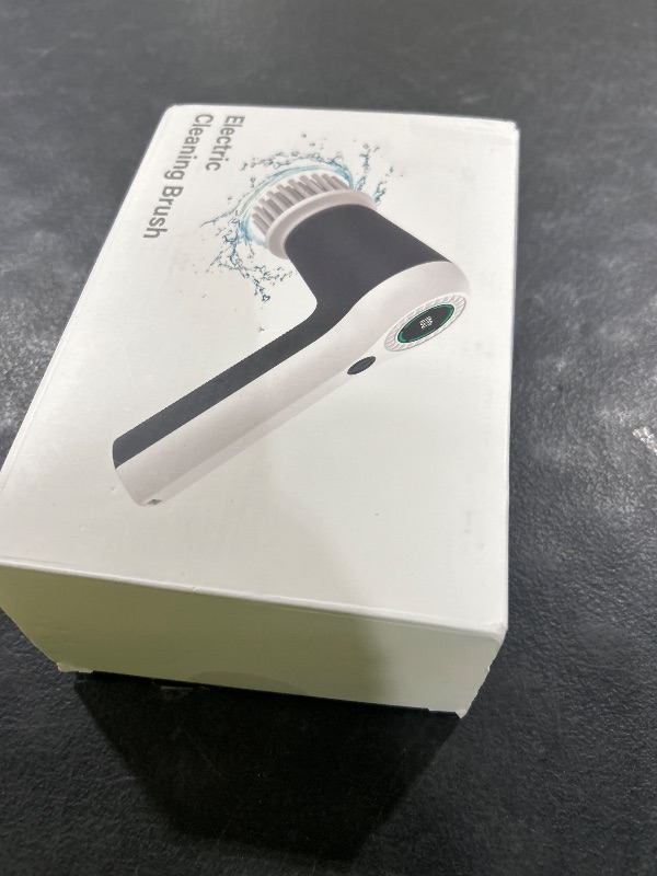 Photo 1 of PUFTEM Electric Spin Scrubber, Cordless Shower Scrubber with Battery Level Display, 2 Speeds Electric Scrubber for Cleaning with 6 Replaceable Heads, Cleaning Brush for Bathroom/Sink/Window