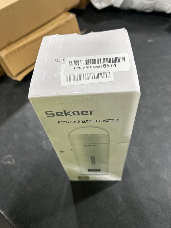 Photo 1 of Sekaer Travel Electric Tea Kettle Portable Small Mini Coffee Kettle, with 4 Variable Presets, Personal Hot Water Boiler 304 Stainless Steel with Auto Shut-Off & Boil Dry Protection, SY-618B